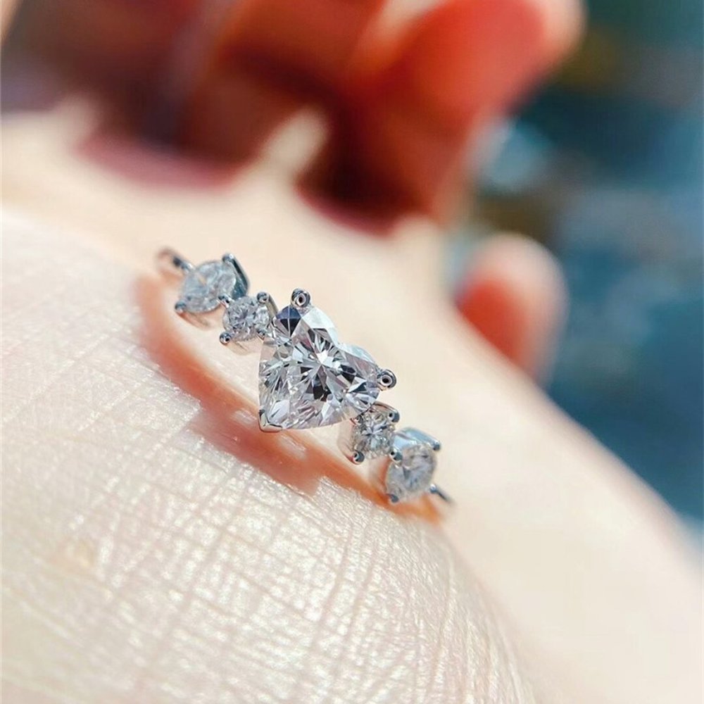 💎 New Fashion Exquisite Promise Eternal Love Heart Ring, GPMB1523 - Picture 6 of 7